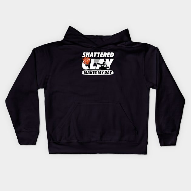 Skeet Shooting Shooter Shotgun Kids Hoodie by bigD